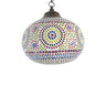 Glass traditional multicolour hanging pendant lamp - Craftkriti