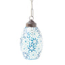 Blue glass flowers pendant ceiling lamp - Craftkriti