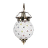 White beads leafs mosaic wall lamp - Craftkriti