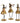 Coin Skirt Golden Metal Ladies Figurines - Craftkriti