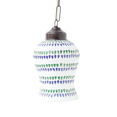 Multicolour glass traditional ceiling pendant lamp - Craftkriti