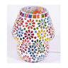 Flower multicolour glass table lamp - Craftkriti