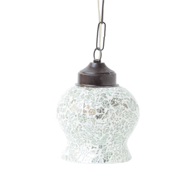 White crackled ceiling lamp - Craftkriti