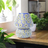 Blue multicoloured glass table lamp - Craftkriti